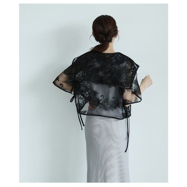 繊細な花柄刺繍が描かれたレイヤードレーストップス【5月26日20時販売新作】