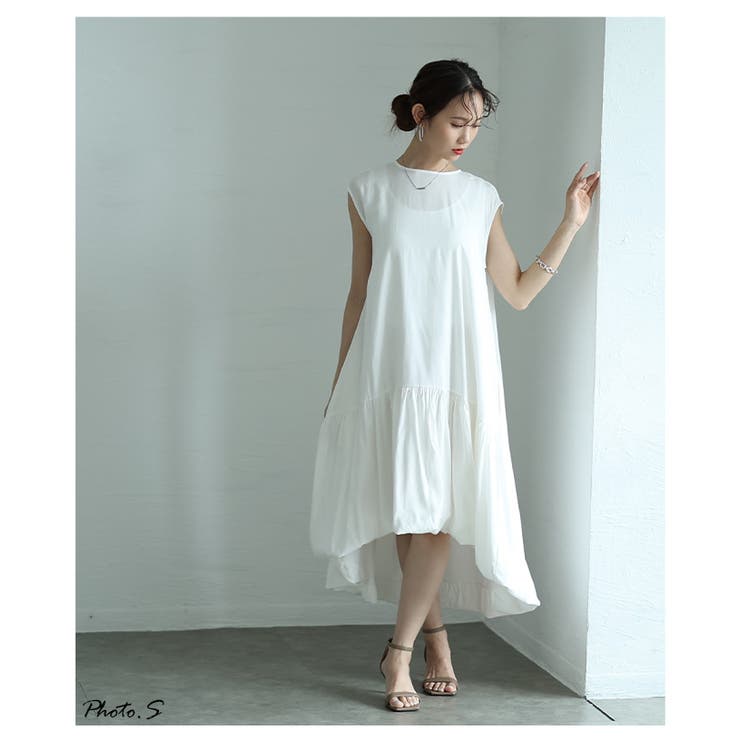ふわりと躍るバブルヘムフィッシュテールワンピース【5月29日20時販売新作】