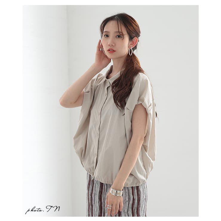 シルエットで差をつける大人の抜け感バルーンシャツブラウス レディース ファッション | Sawa a la mode | 詳細画像3 