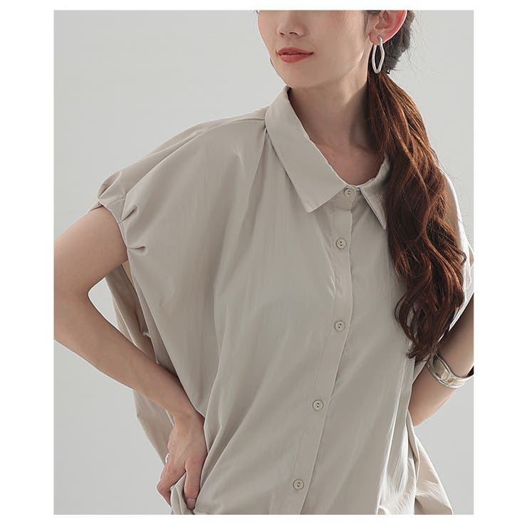 シルエットで差をつける大人の抜け感バルーンシャツブラウス レディース ファッション | Sawa a la mode | 詳細画像9 