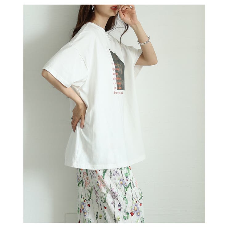 レトロな絵画が魅了するパネルプリントビッグTシャツ【6月11日20時販売新作】