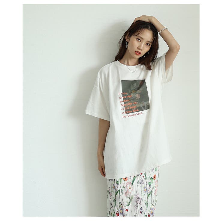 レトロな絵画が魅了するパネルプリントビッグTシャツ【6月11日20時販売新作】