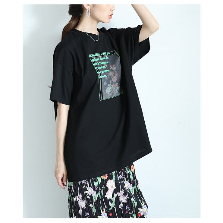 レトロな絵画が魅了するパネルプリントビッグTシャツ【6月11日20時販売新作】
