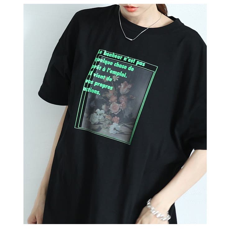 レトロな絵画が魅了するパネルプリントビッグTシャツ【6月11日20時販売新作】
