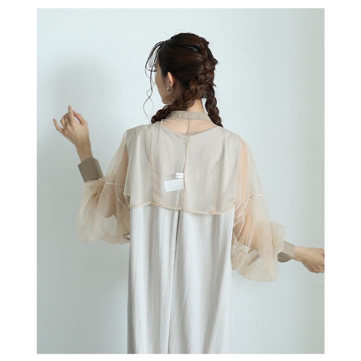 エアリーな華やかさを纏うボリューム袖シフォンボレロ【6月12日20時販売新作】