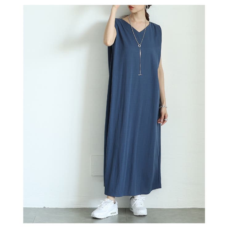 ひんやり心地な接触冷感ノースリーブワンピース【6月11日20時販売新作】