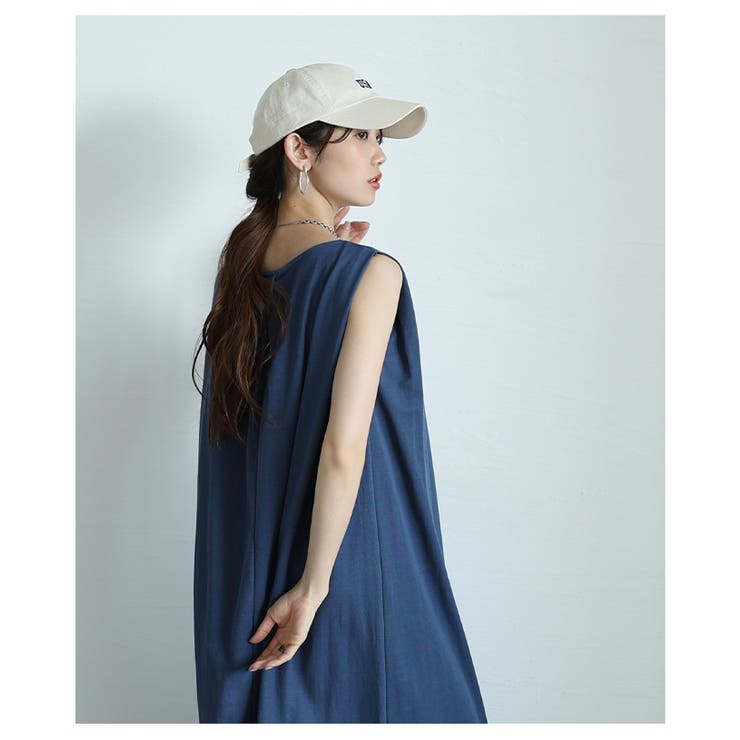 ひんやり心地な接触冷感ノースリーブワンピース【6月11日20時販売新作】