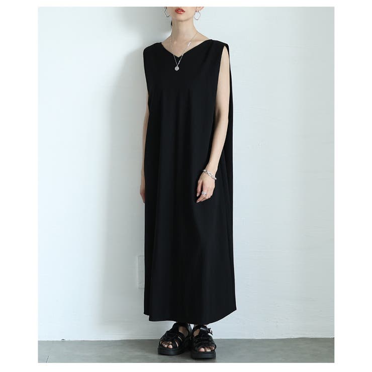 ひんやり心地な接触冷感ノースリーブワンピース【6月11日20時販売新作】