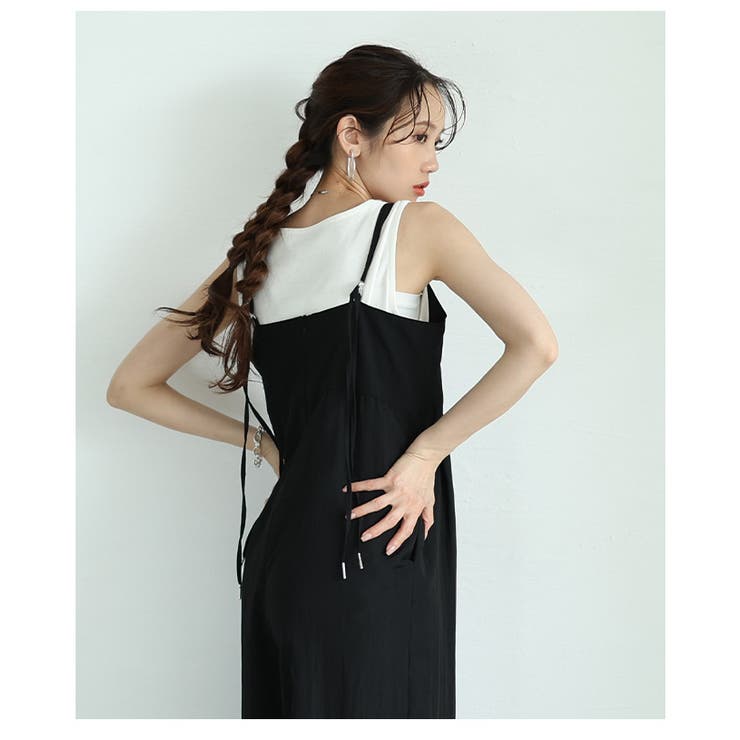 甘辛なスタイリッシュを纏うサロペットワイドパンツ【6月21日20時販売新作】