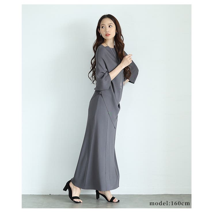 美バランスアシンメトリーニットセットアップ【6月16日20時販売新作】