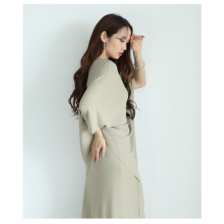 美バランスアシンメトリーニットセットアップ【6月16日20時販売新作】