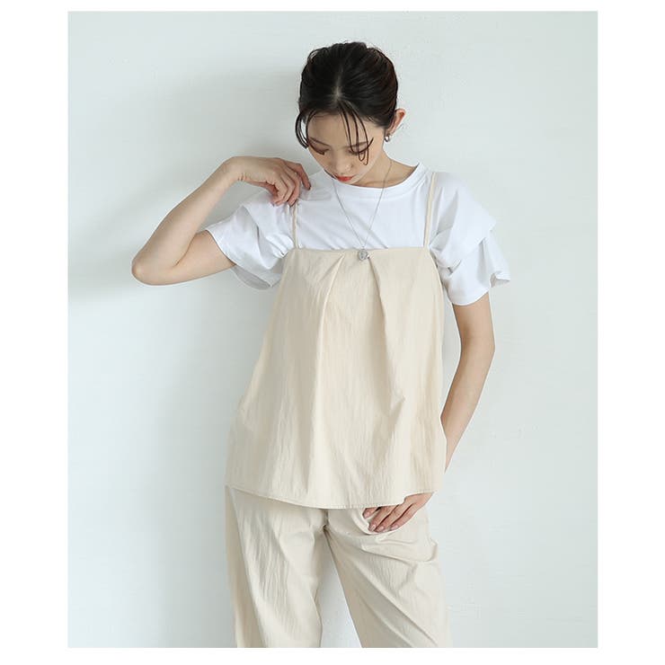 自由自在に楽しめるキャミ＆ワイドパンツ2点セット【6月18日20時販売新作】