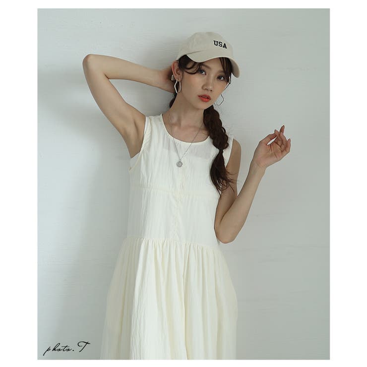 清涼感たっぷりな夏映えバルーンロングワンピース【6月18日20時販売新作】