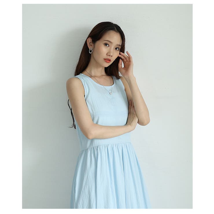 清涼感たっぷりな夏映えバルーンロングワンピース【6月18日20時販売新作】