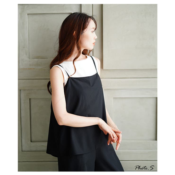 バックスリットキャミソールサロペットパンツ【6月26日20時販売新作】