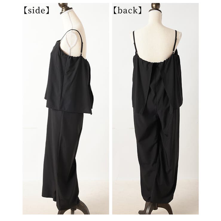 バックスリットキャミソールサロペットパンツ【6月26日20時販売新作】