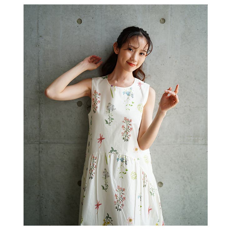 大人の可愛さ引き立つフラワーロングワンピース【6月23日20時販売新作】
