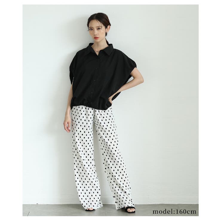 「可愛い」をつくるドット柄楊柳ワイドパンツ【6月28日20時販売新作】