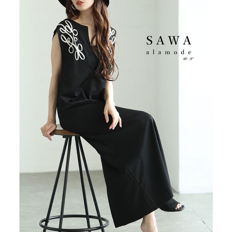 着るだけで印象美人なライトポンチコード刺繍ワンピース レディース ファッション | Sawa a la mode | 詳細画像1 