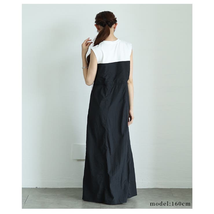 即オシャレなカットドッキングナイロンワンピース【7月3日20時販売新作】