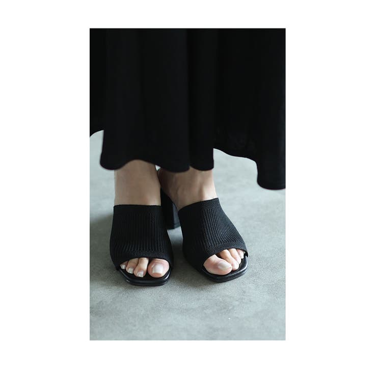 品よく馴染むニットミュールサンダル【7月5日20時販売新作】