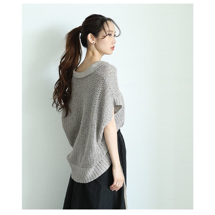 スキッパードルマンサマーメッシュニット【7月10日20時販売新作】