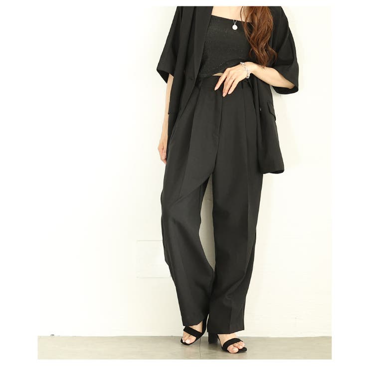 洗練された大人のリラックス感纏うタック入りワイドパンツ レディース ファッション | Sawa a la mode | 詳細画像10 