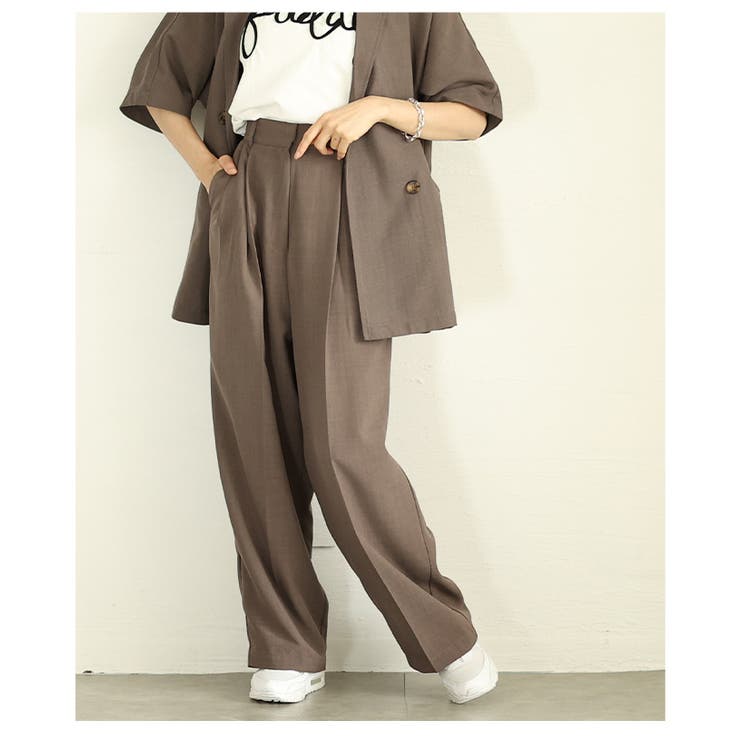洗練された大人のリラックス感纏うタック入りワイドパンツ レディース ファッション | Sawa a la mode | 詳細画像16 