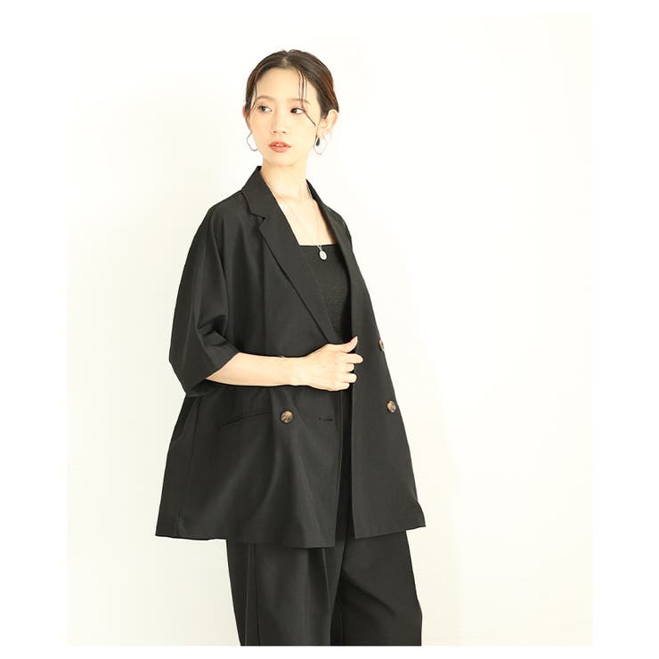 羽織るだけで雰囲気纏うテーラードオーバーダブルジャケット レディース ファッショ… | Sawa a la mode | 詳細画像6 
