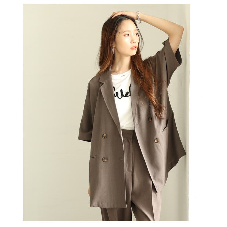 羽織るだけで雰囲気纏うテーラードオーバーダブルジャケット レディース ファッショ… | Sawa a la mode | 詳細画像19 