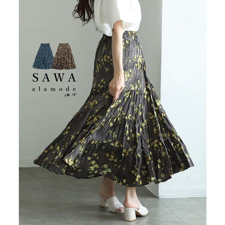ふんわりシルエットに魅了される小花柄ティアードフレアスカート レディース | Sawa a la mode | 詳細画像1 