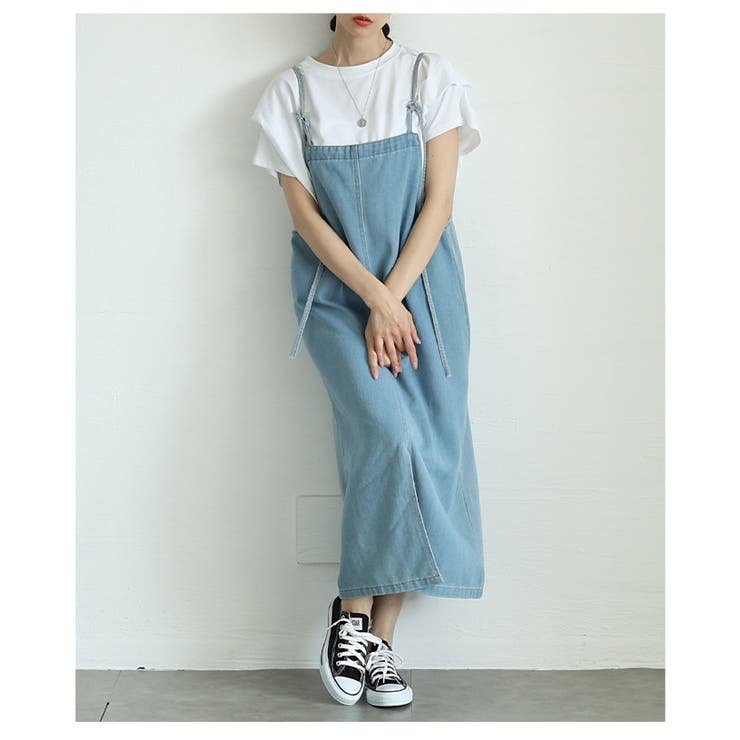 大人のナチュラルなデニムサロペットスカート【7月7日20時販売新作】