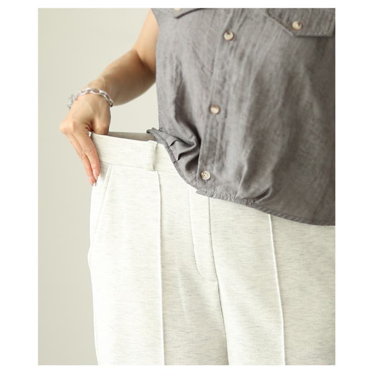 リラクシーでラクなのにきちんと見えな裏毛ピンタックパンツ レディース ファッショ… | Sawa a la mode | 詳細画像5 