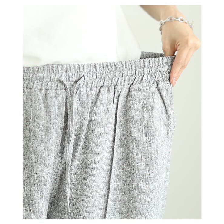 落ち感のある上品シルエットのミックスツイードピンタックパンツ レディース ファッ… | Sawa a la mode | 詳細画像5 