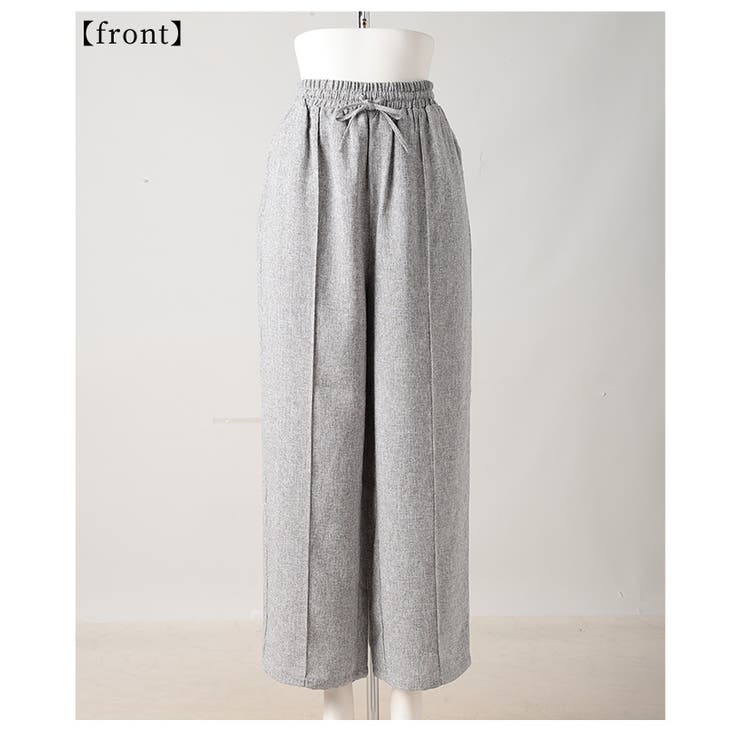 落ち感のある上品シルエットのミックスツイードピンタックパンツ レディース ファッ… | Sawa a la mode | 詳細画像21 