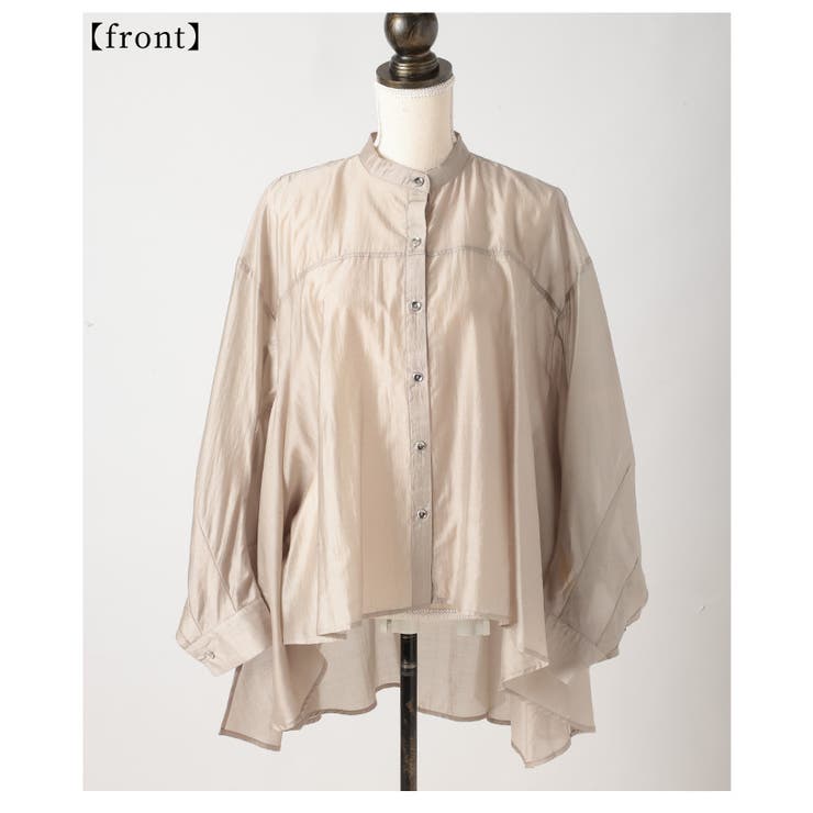 ヘルシーな肌見せ叶う変形バンドカラーシアーブラウス レディース ファッション | Sawa a la mode | 詳細画像20 