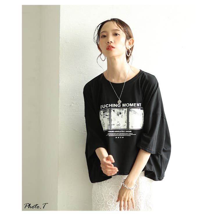 着るだけセンスアップするフォトプリントオーバーショートカットソー レディース フ… | Sawa a la mode | 詳細画像2 