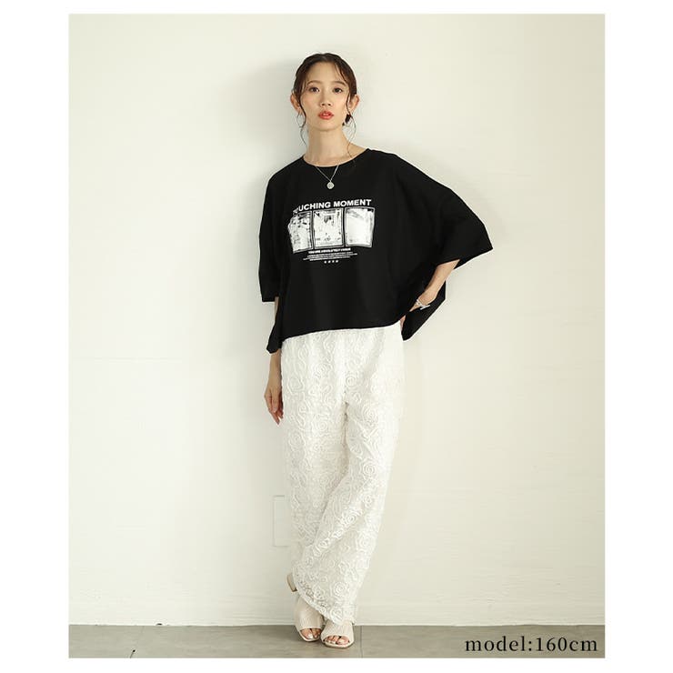 着るだけセンスアップするフォトプリントオーバーショートカットソー レディース フ… | Sawa a la mode | 詳細画像3 