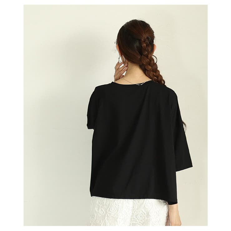 着るだけセンスアップするフォトプリントオーバーショートカットソー レディース フ… | Sawa a la mode | 詳細画像6 