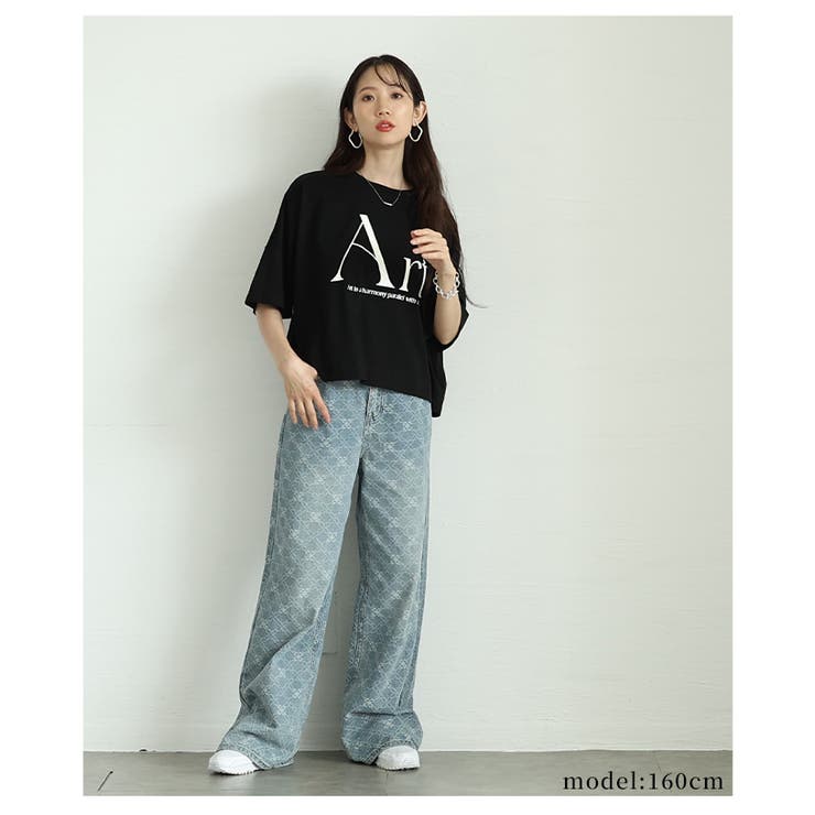 一枚で垢抜ける大胆ロゴが目を惹くオーバーシルエットTシャツ レディース ファッシ… | Sawa a la mode | 詳細画像15 