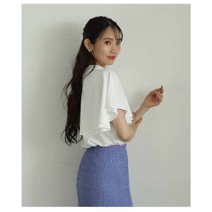 シンプルなのに洗練された存在感な華奢見えケープブラウス レディース ファッション | Sawa a la mode | 詳細画像11 