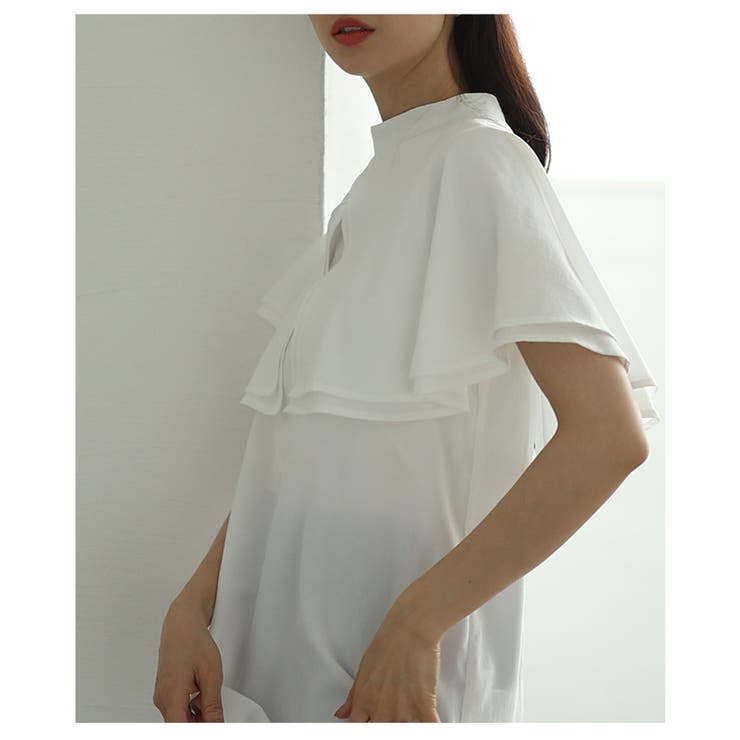 シンプルなのに洗練された存在感な華奢見えケープブラウス レディース ファッション | Sawa a la mode | 詳細画像12 