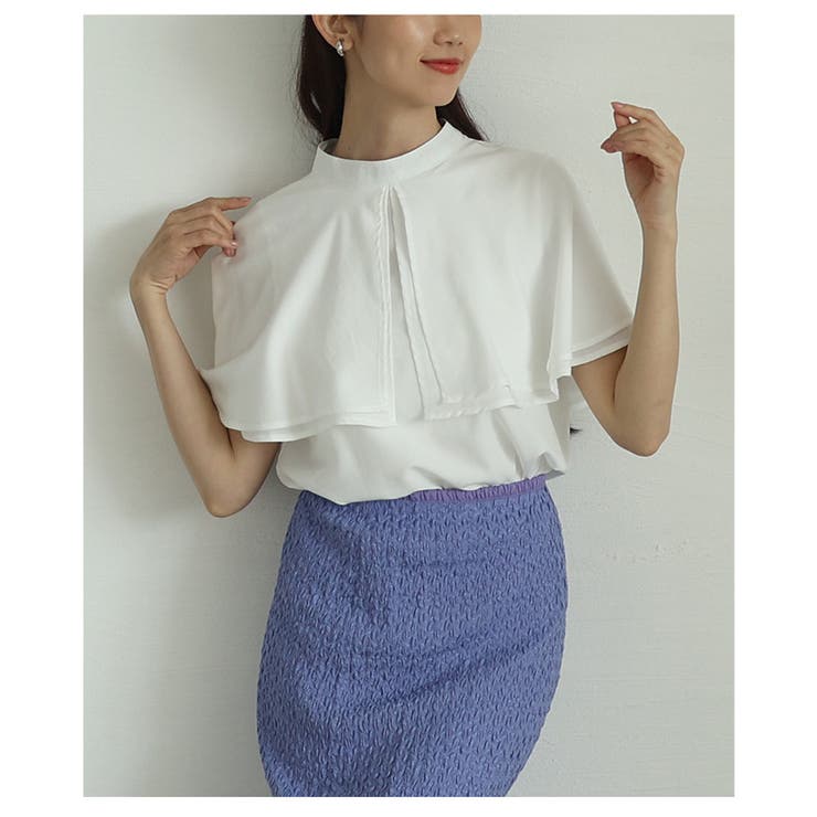 シンプルなのに洗練された存在感な華奢見えケープブラウス レディース ファッション | Sawa a la mode | 詳細画像14 