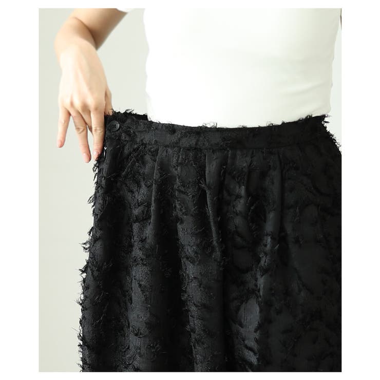 大人エレガンス×リラクシーで魅了するフリンジジャガードタックパンツ レディース … | Sawa a la mode | 詳細画像5 