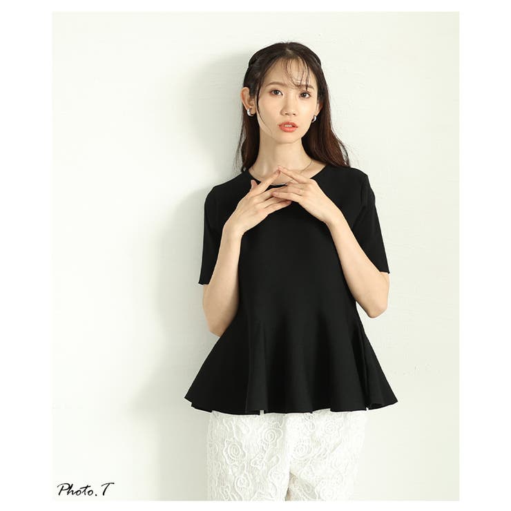 美しいシルエットを描くサマーニットペプラムカットソー レディース ファッション | Sawa a la mode | 詳細画像3 