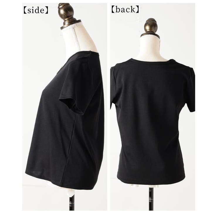 着るだけで美人見えなシルクタッチコットンUネックTシャツ レディース ファッショ… | Sawa a la mode | 詳細画像22 