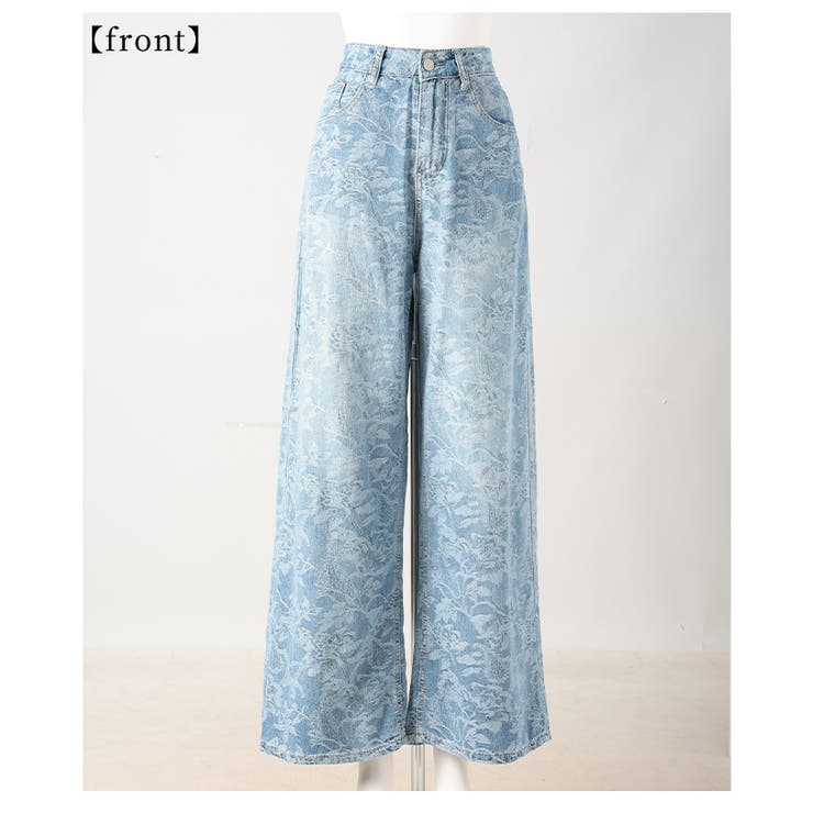 トレンド感満載なヴィンテージムード漂うボタニカル柄ルーズデニムパンツ レディース… | Sawa a la mode | 詳細画像21 