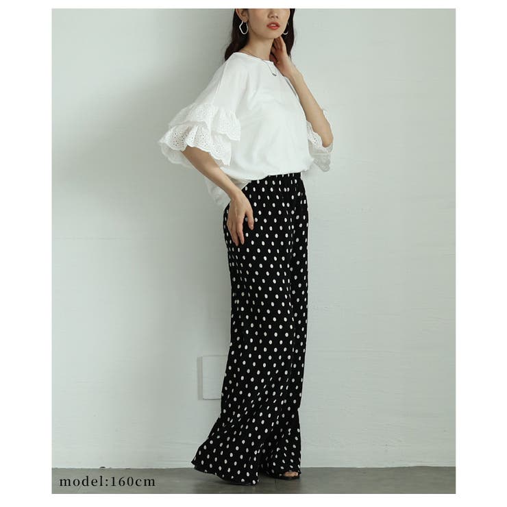 ひとさじの甘さを加えるカットワークフリルスリーブTシャツ レディース ファッショ… | Sawa a la mode | 詳細画像19 