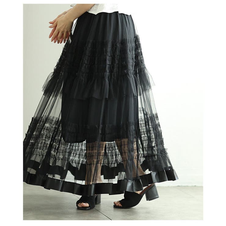 レディなムードが漂うエレガントなチュールティアードフリルスカート レディース | Sawa a la mode | 詳細画像19 