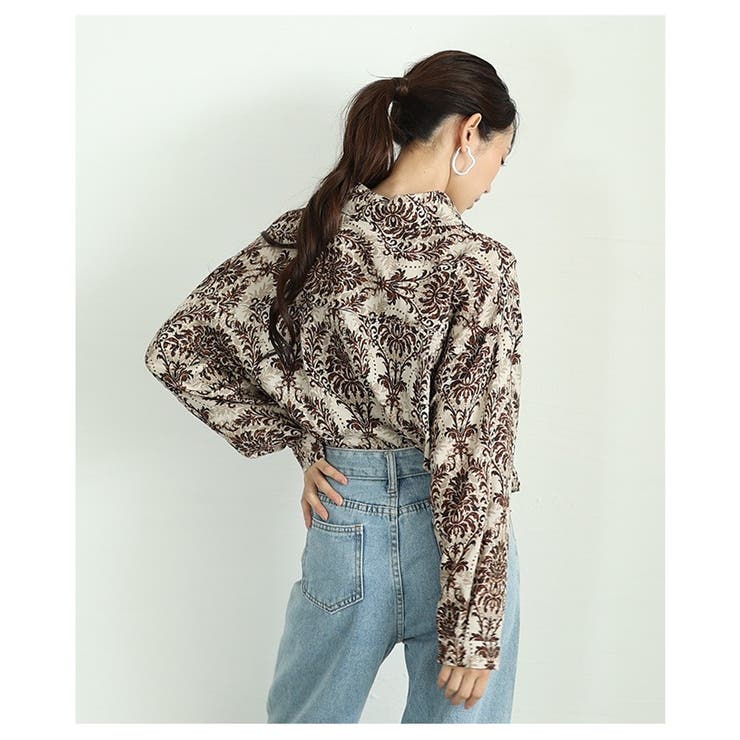 リゾート気分を纏うエスニック柄ロングスリーブルーズシャツ レディース ファッショ… | Sawa a la mode | 詳細画像7 